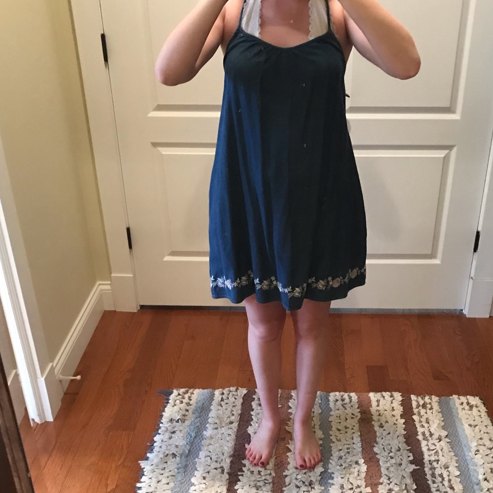 Denim dress with POCKETS!